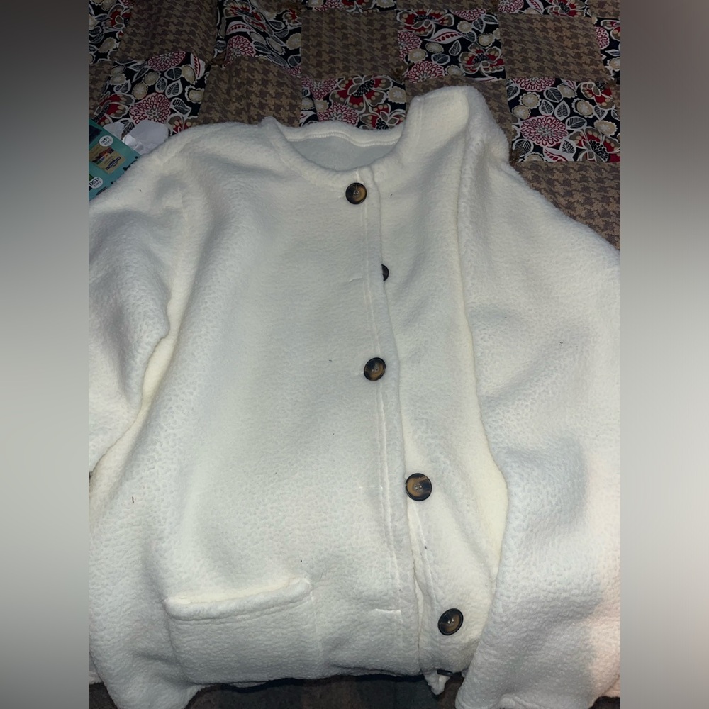 New Fuzzy Sherpa Cardigan